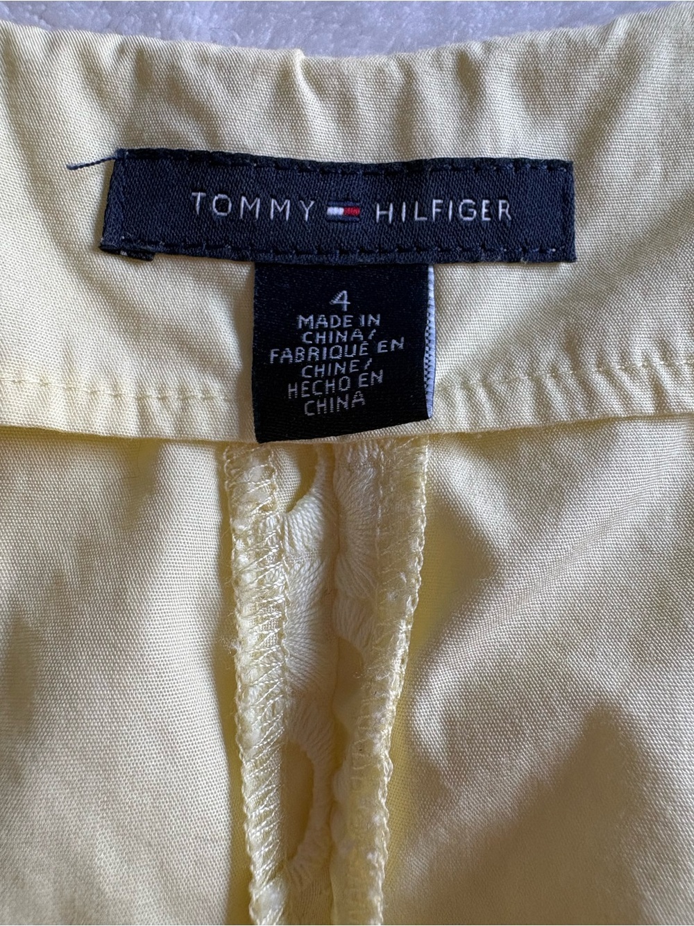 Tommy Hilfiger Butter Yellow Eyelet V-Neck Sleeveless Mini Dress - Picture 3 of 17